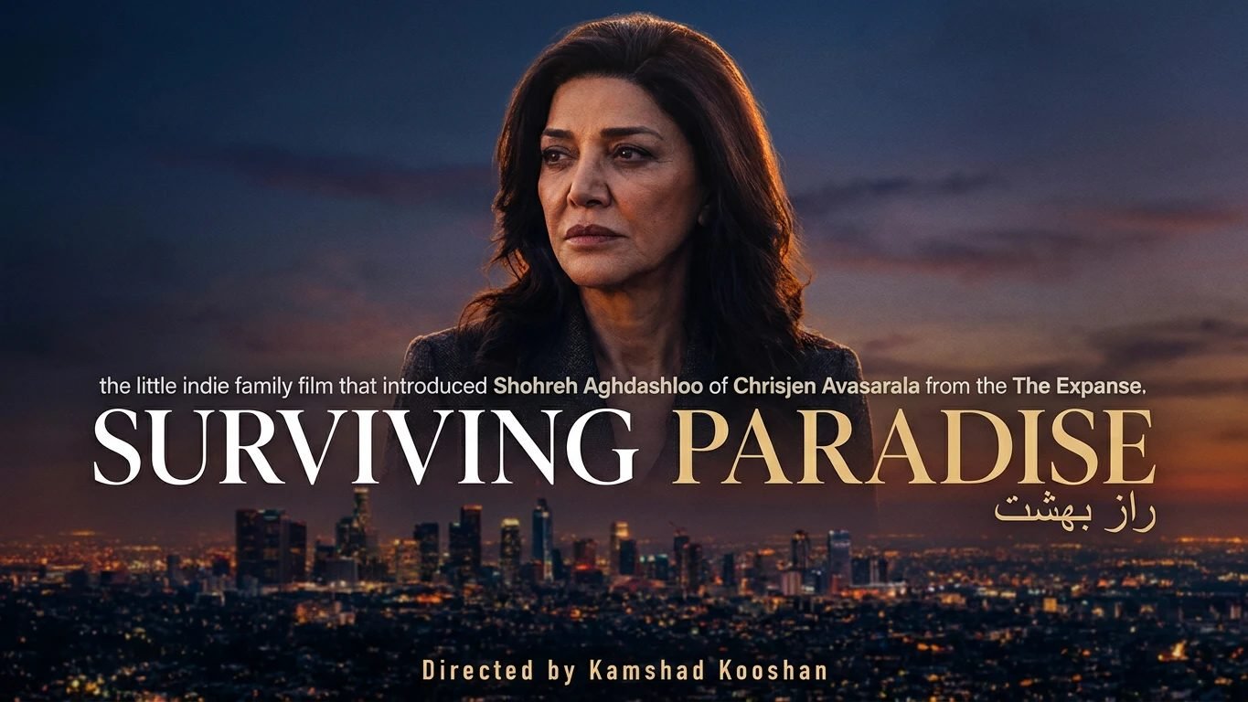 Surviving Paradise — Shohreh Aghdashloo over the Los Angeles skyline. Click to watch on YouTube.